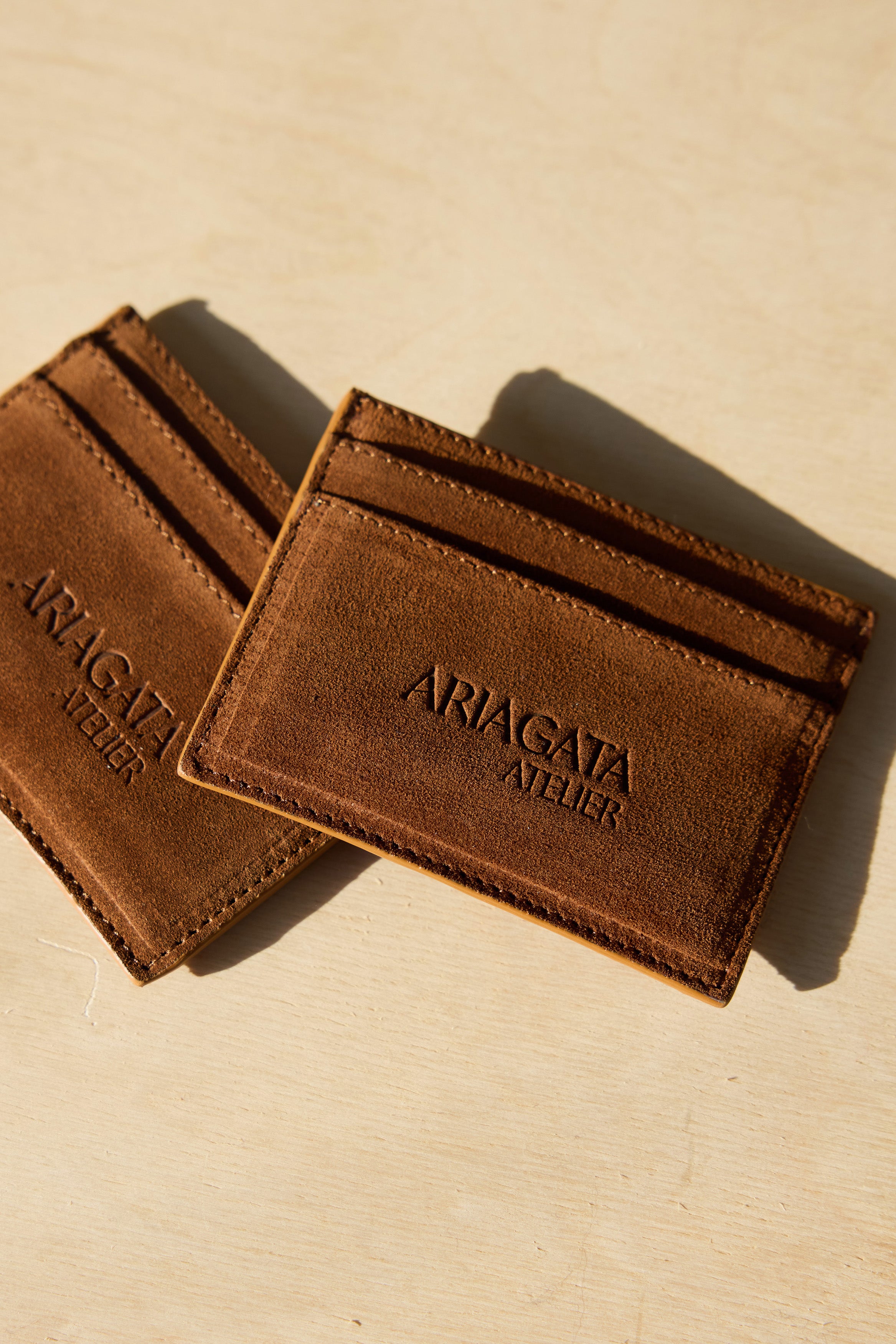 Kartenetui – Braunes Veloursleder